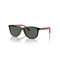 Óculos De Sol Para Crianças Ray-ban Unisex 0rj9077s Black On Rubber Red Dark Green